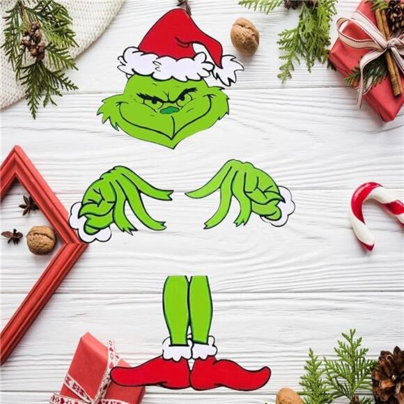 Funny Christmas Tree Topper with Head, Arms & Legs - Quirky DIY Tree Decorations - Picture 4 of 7